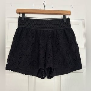 Black lace Maurices shorts small